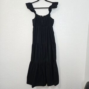Selected Femme 8‎ Sleeveless Tiered Midi Dress Ruffle Casual Cotton Sun Dress